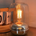 Geometric essential oil lamp cube 20cm with glass construction and modern design
