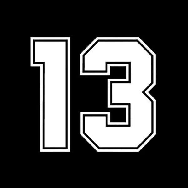 Number 13 funny automobile sticker in black, 15cm, PET material, designed for car rear window