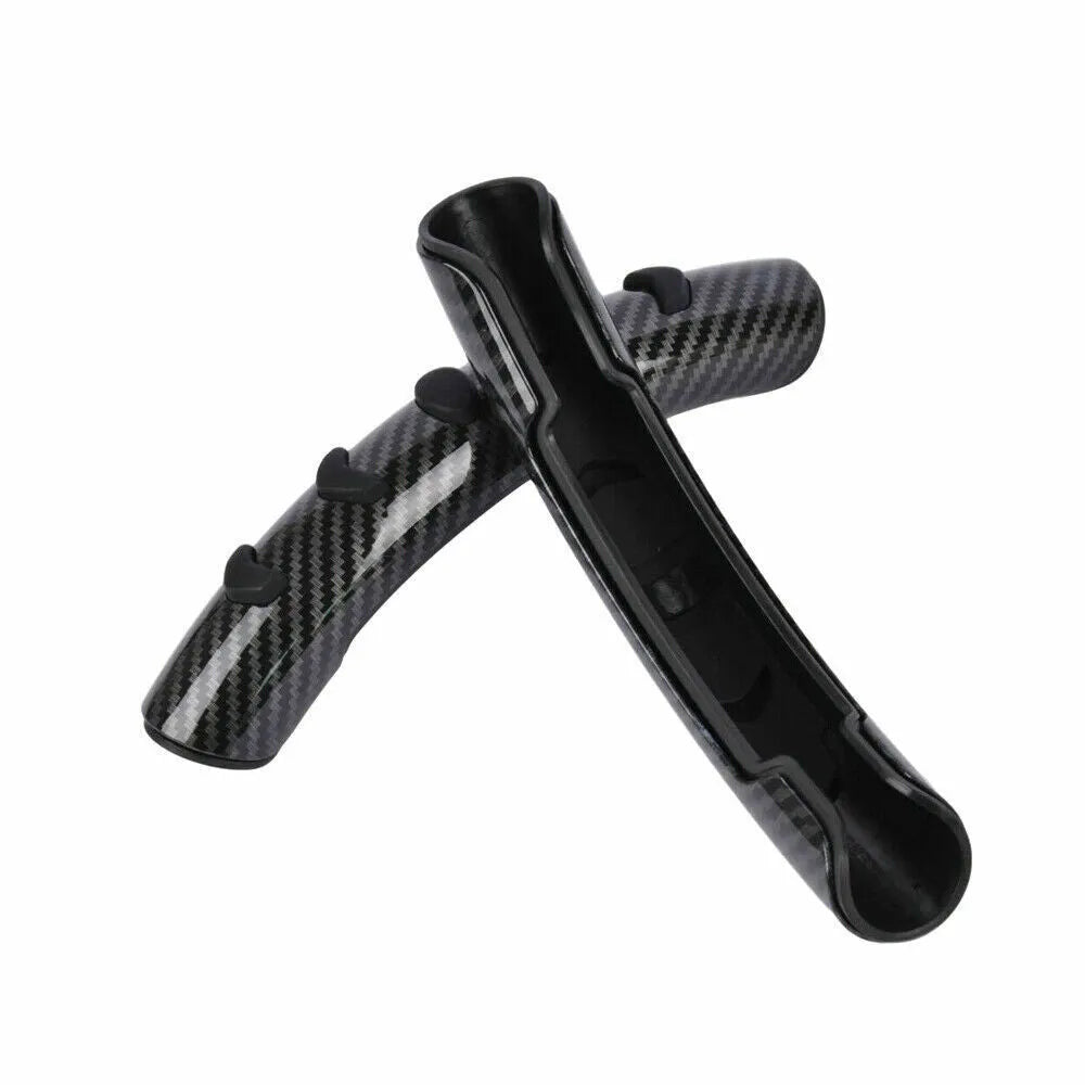 Carbon fibre black steering wheel anti-skid sleeve for universal car fit.