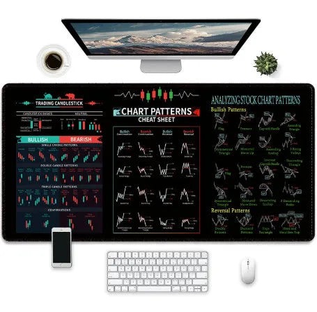 Game themed rubber mouse pad with non-slip natural rubber base on wooden desk
