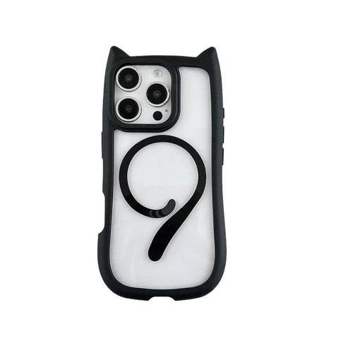 Transparent acrylic TPU phone case with magnetic suction for iPhone 17 models in multiple colours