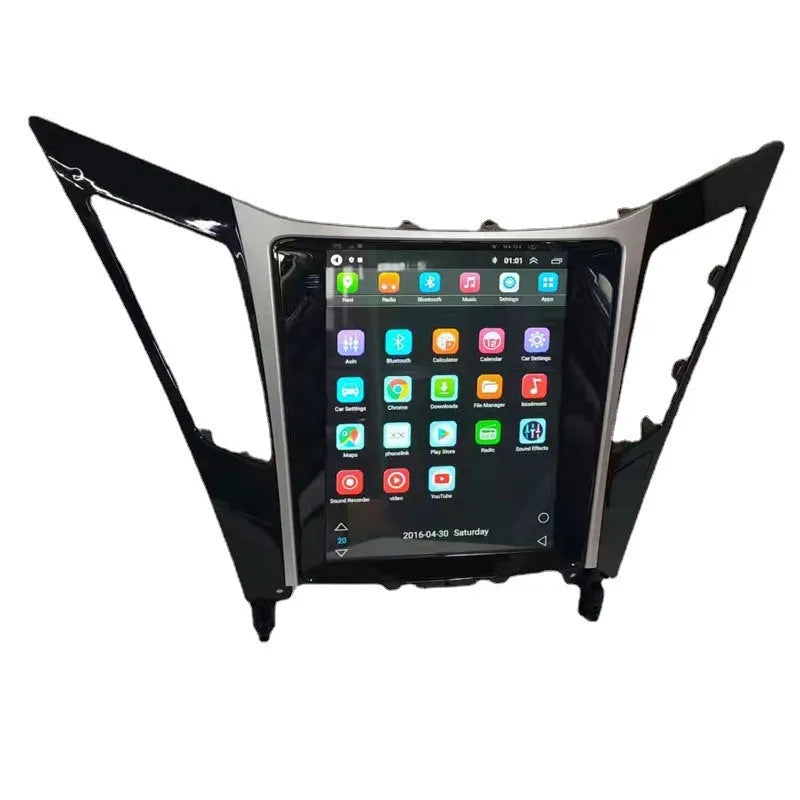 Vertical 9.7-inch Android car navigation touchscreen for 2008 Hyundai Sonata dashboard