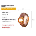 Modern creative staircase bar lava wall lamp with acrylic lampshade in gold colour, 30cm x 18cm