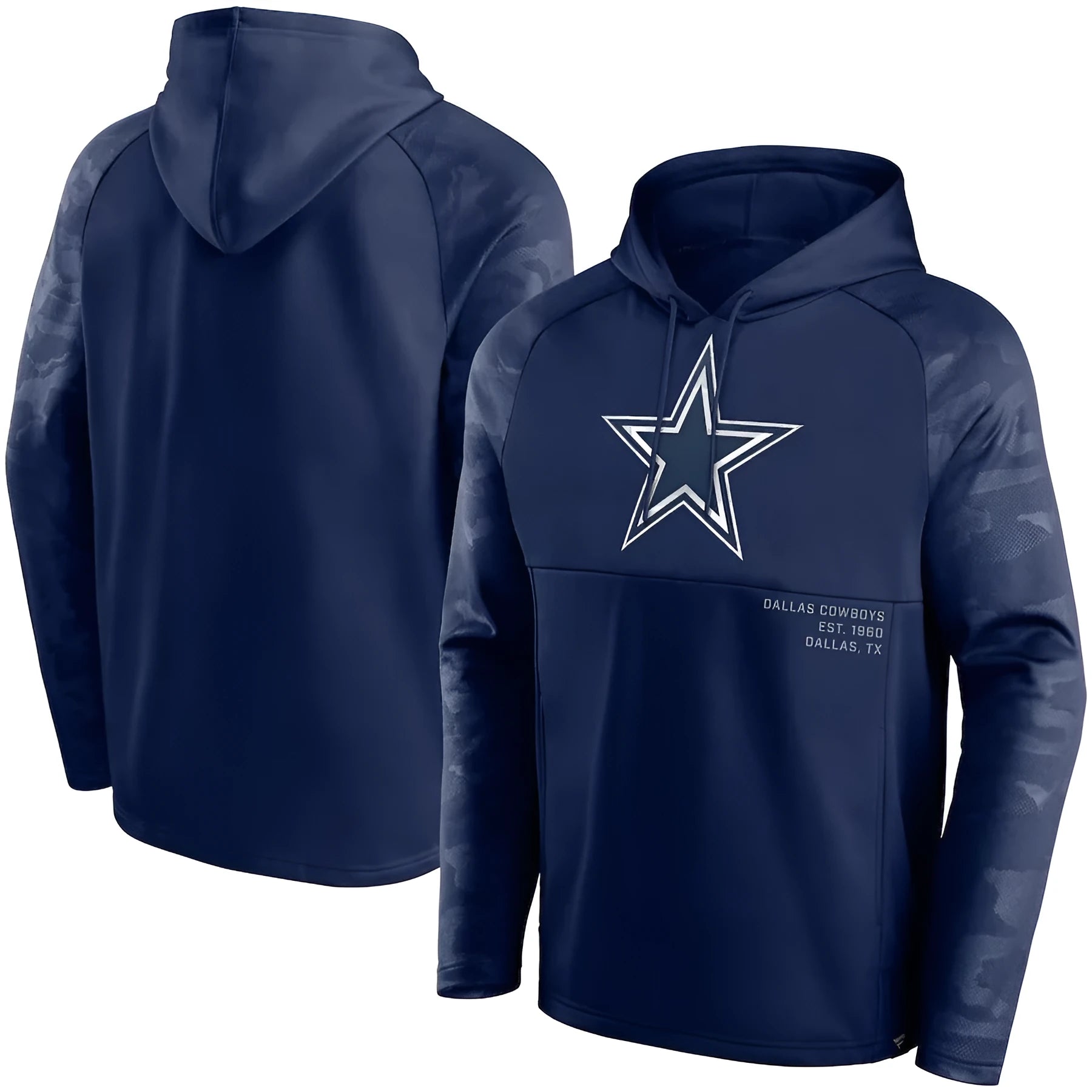 men's navy blue loose-fit polyester casual sports hoodie front view