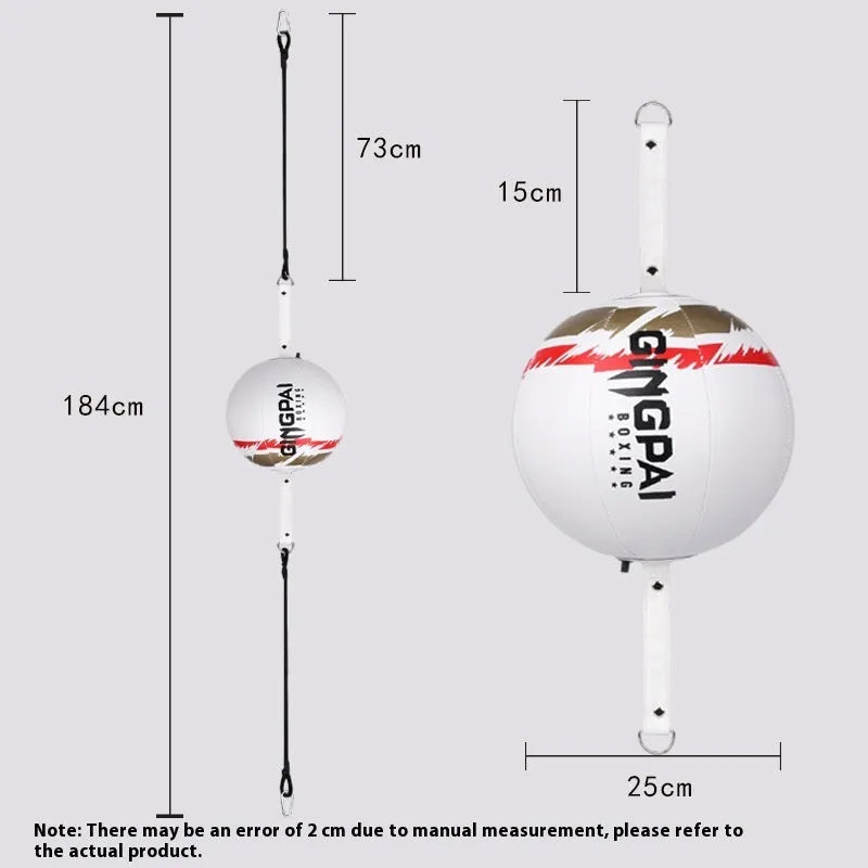 Black, Black and Green, and White hanging boxing speed ball made from PU material for reaction training