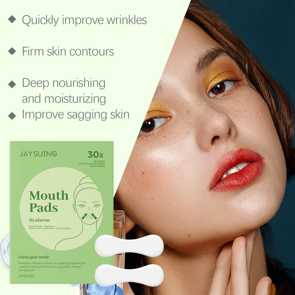 Facial skin firming patches with hyaluronic acid and collagen in 4.7x1x7.8cm size