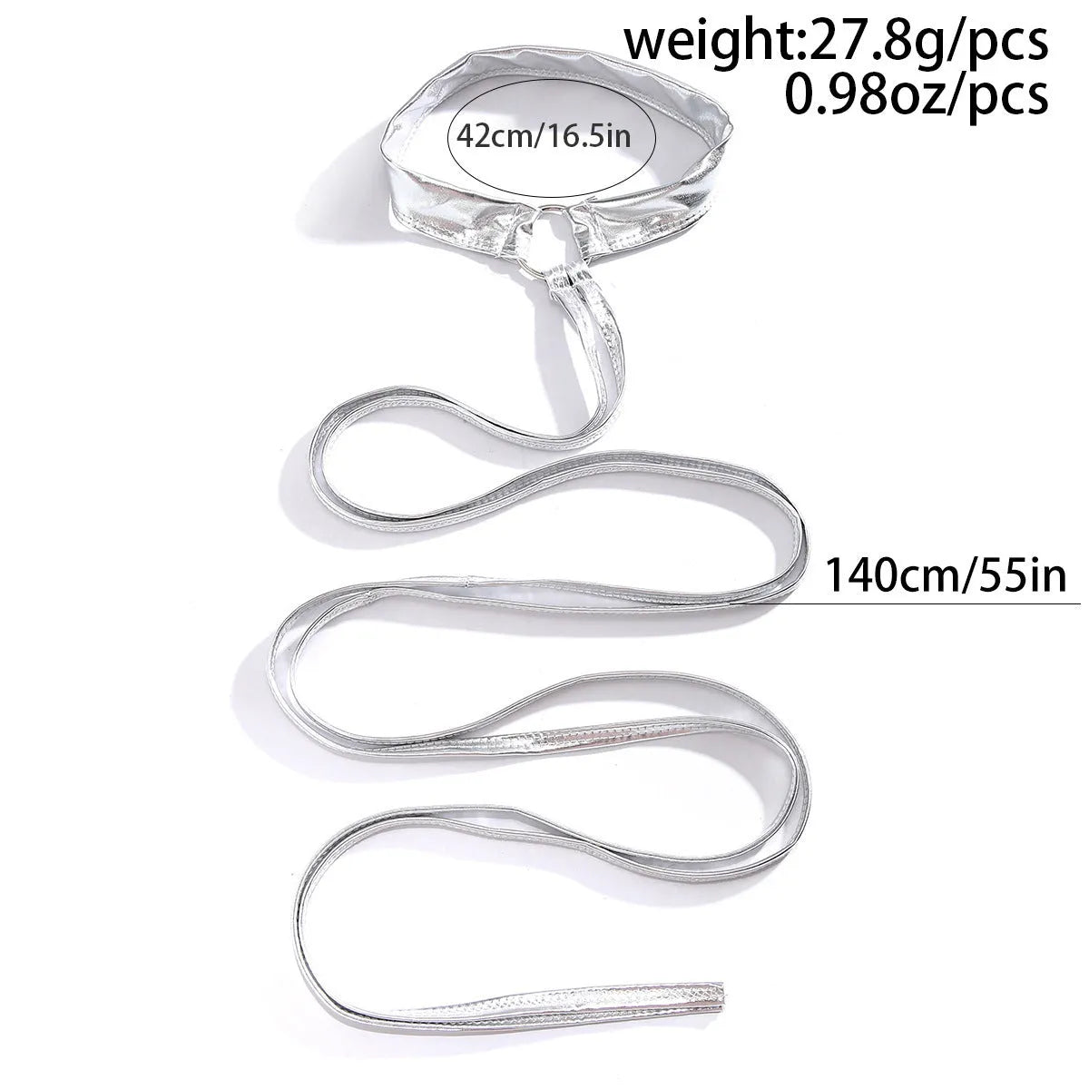 Silver alloy thigh chain with lace-up cross design and geometric shape for women