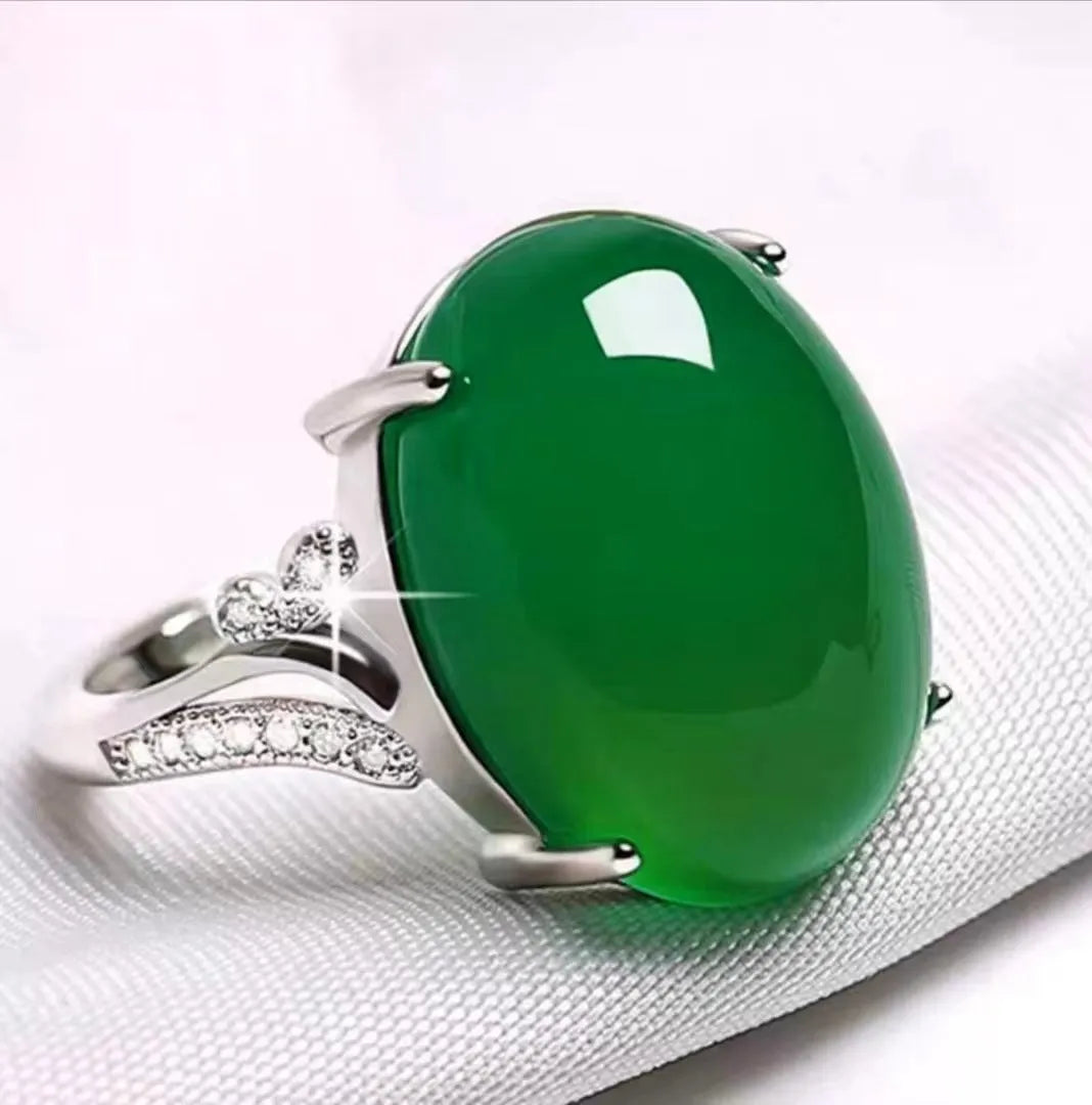 Adjustable alloy geometric sapphire ring women's ethnic style jewellery in black blue green red yellow colours