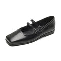 Women's silver ballet pumps with cross buckle strap and genuine leather upper