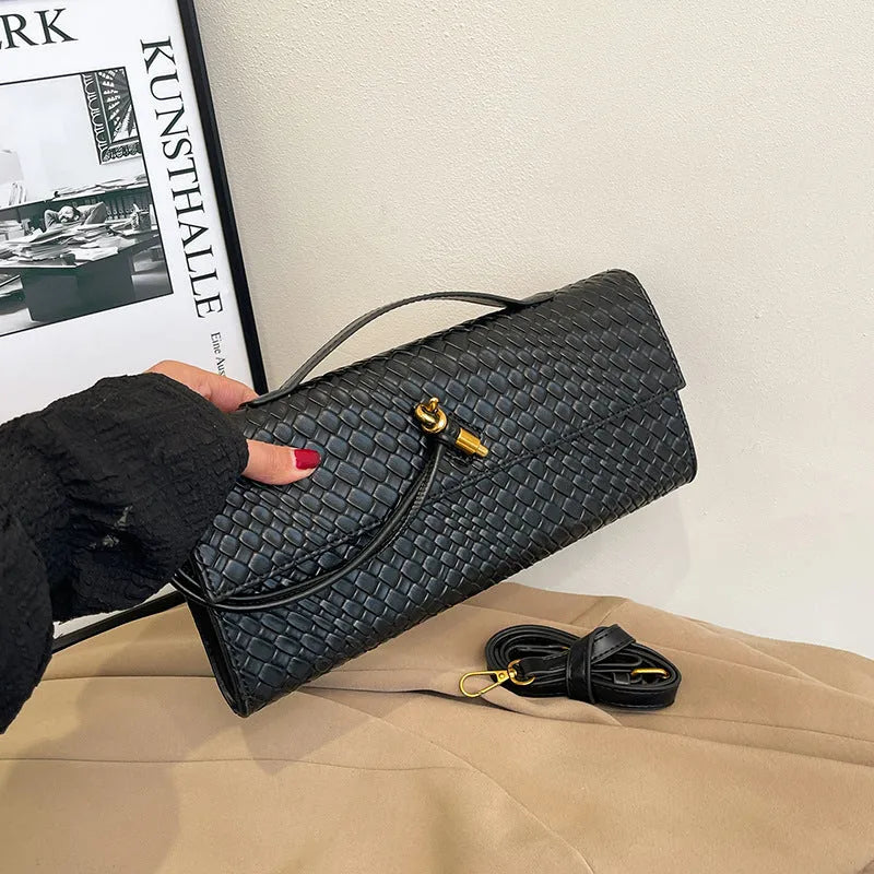 Retro PU leather shoulder messenger bag in hard construction with single strap and polyester lining, multiple colour options.