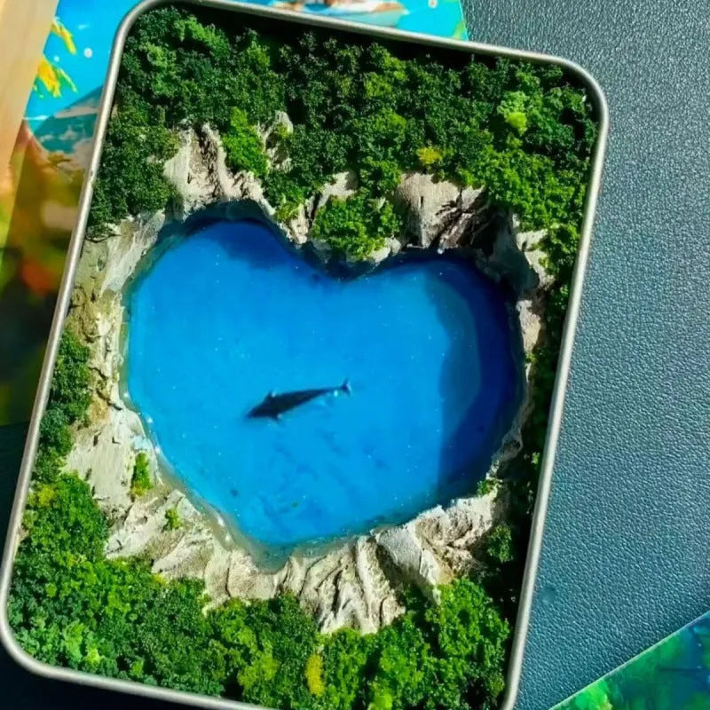 DIY bamboo marine landscape model ornament for aquarium diorama projects.