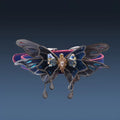 Purple colour-changing butterfly necklace with alloy pendant on regular chain