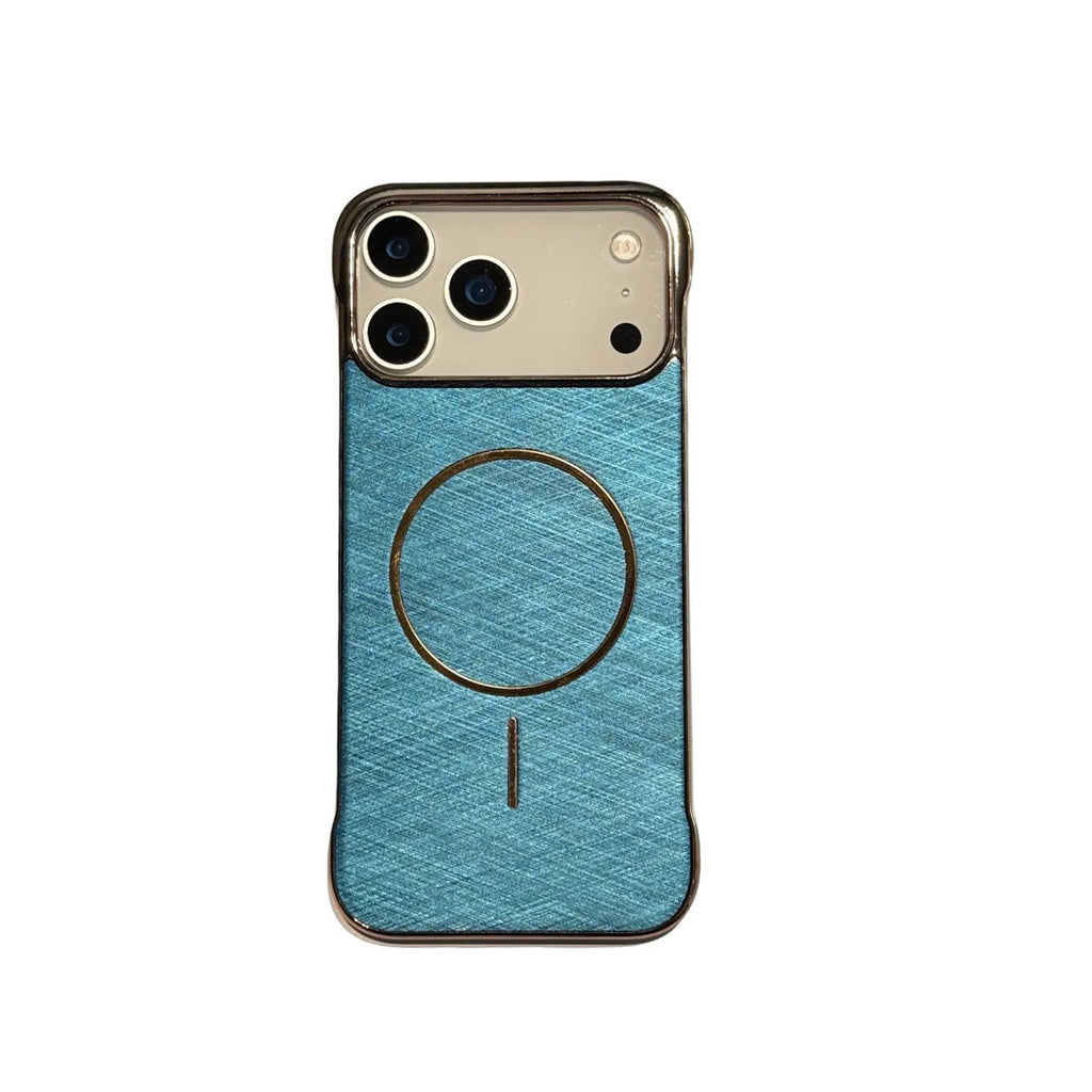 Electroplated magnetic frameless phone case for iPhone 17 in multiple colour options.