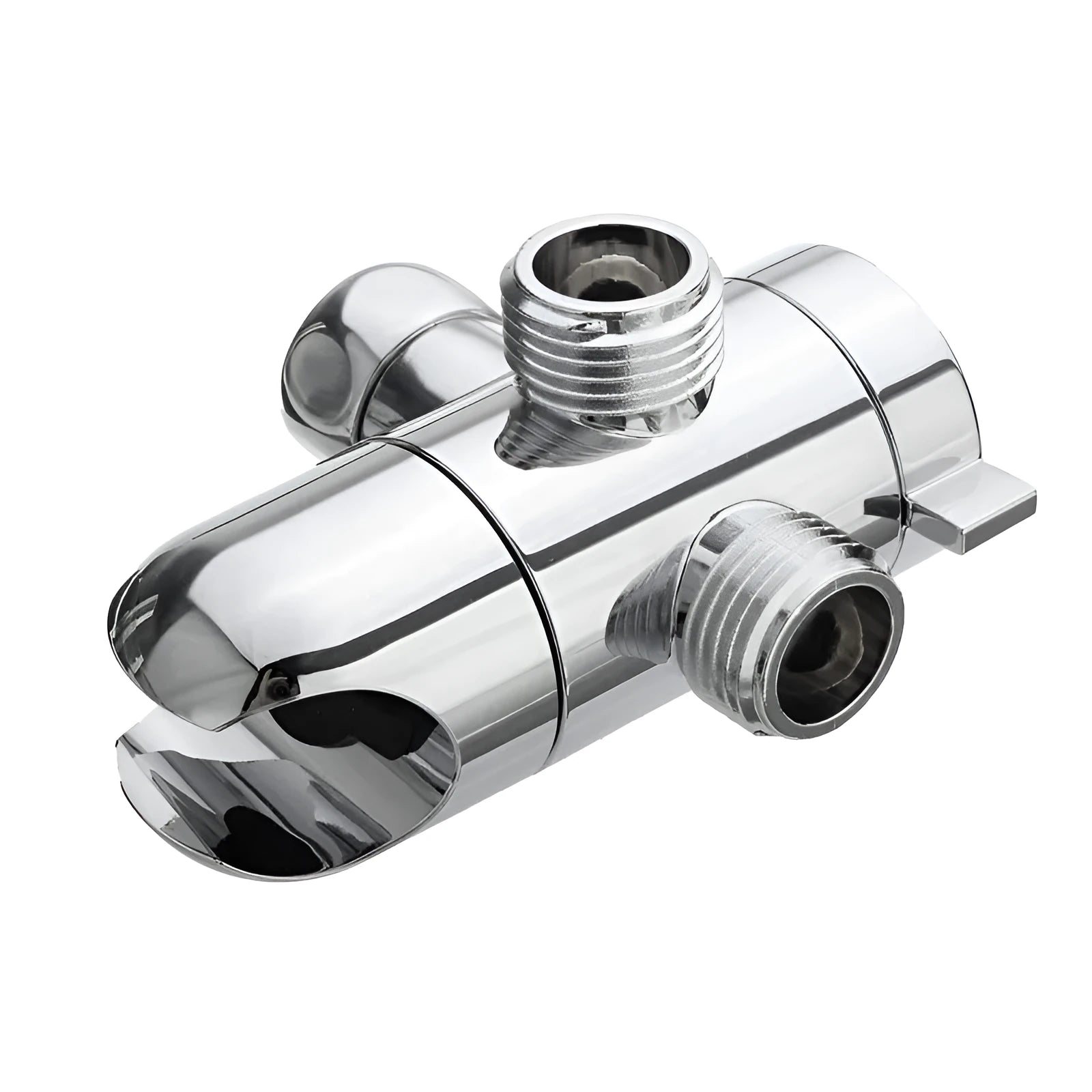 Copper shower water distributor with metal joint connector for US bracket fittings.