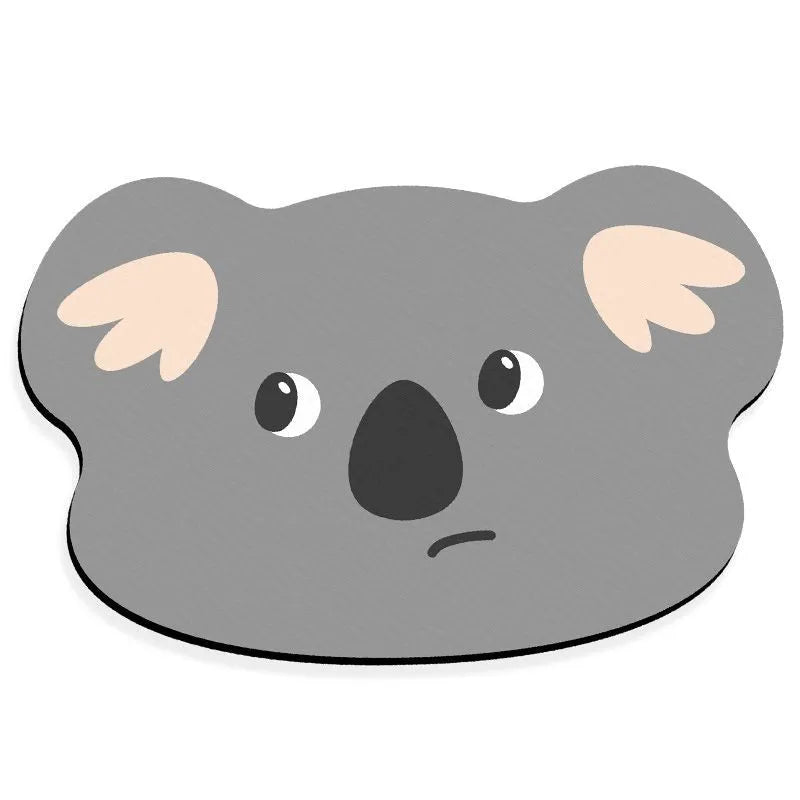 Cartoon animal diatom oil bathroom mat in alien shape for non-slip moisture absorption