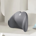 Heart-shaped car pillow set with headrest and lumbar support pillow in soft cotton, shown in assorted colours