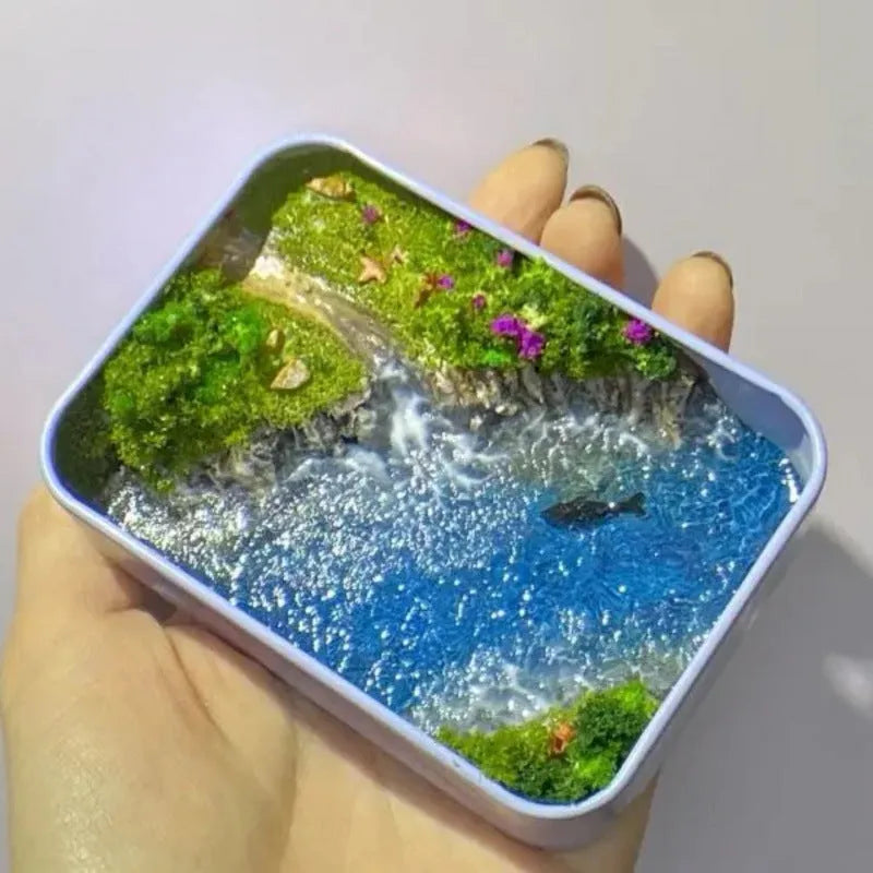 DIY bamboo marine landscape model ornament for aquarium diorama projects.