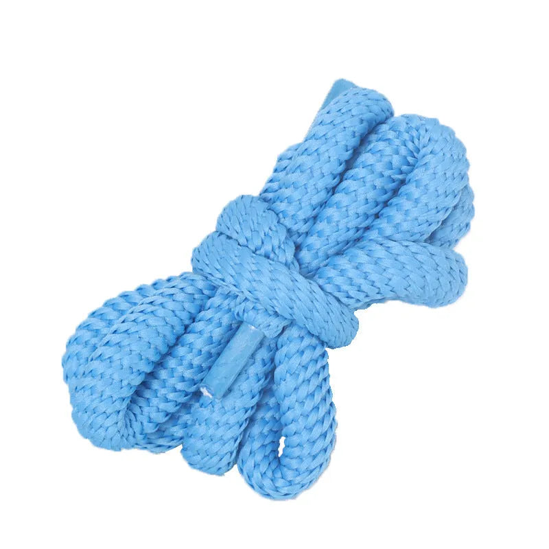 Oval shoelace adapter rope in multiple colours, showing 1.0 cm width and length options for sweatshirts and hats.