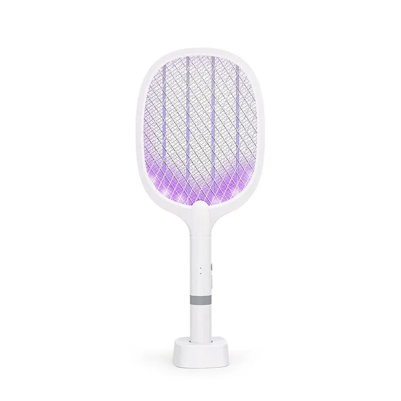 Rechargeable electric mosquito swatter with ABS plastic construction for indoor insect control