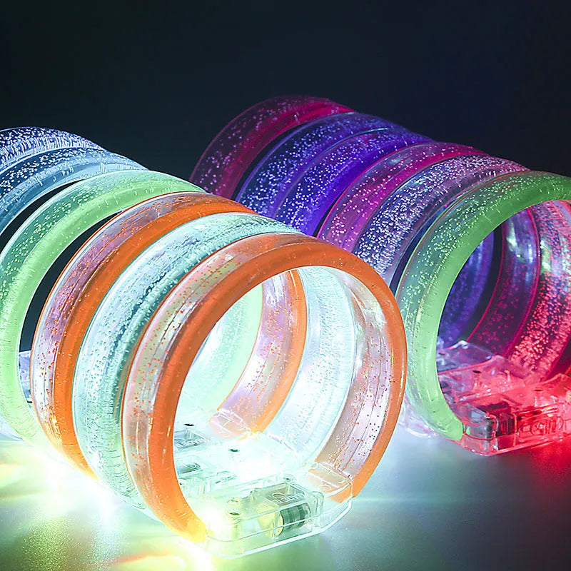 LED luminous plastic hand ring bracelet with monochrome blue light, 83mm x 73mm concert prop
