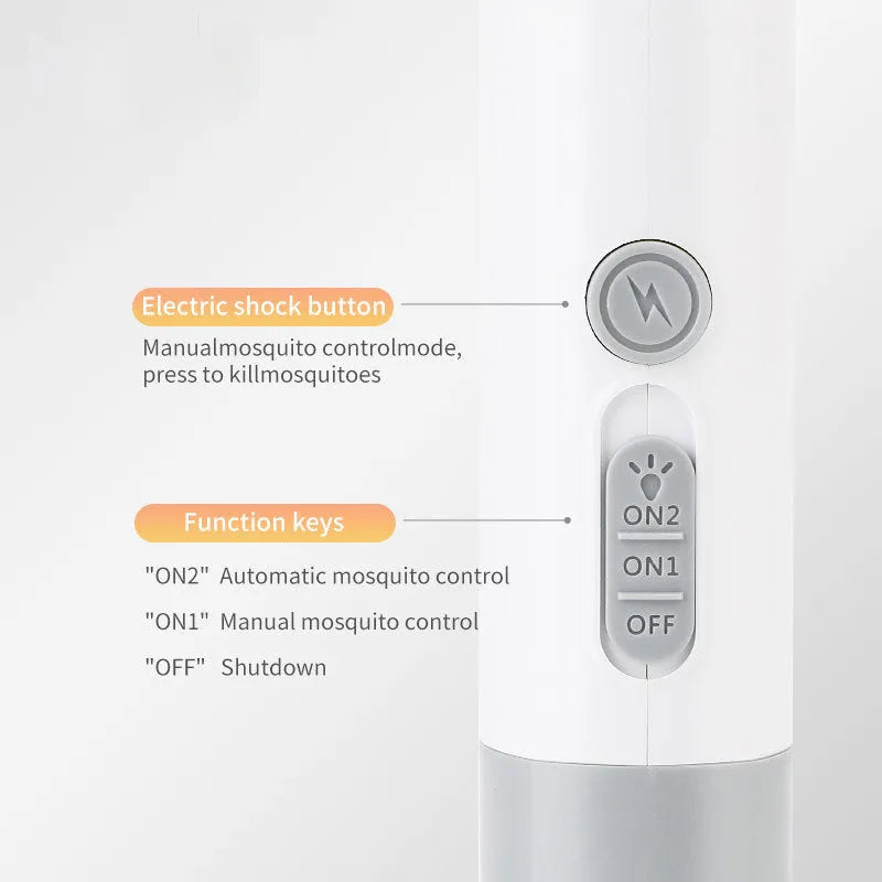 Rechargeable electric mosquito swatter with ABS plastic construction for indoor insect control