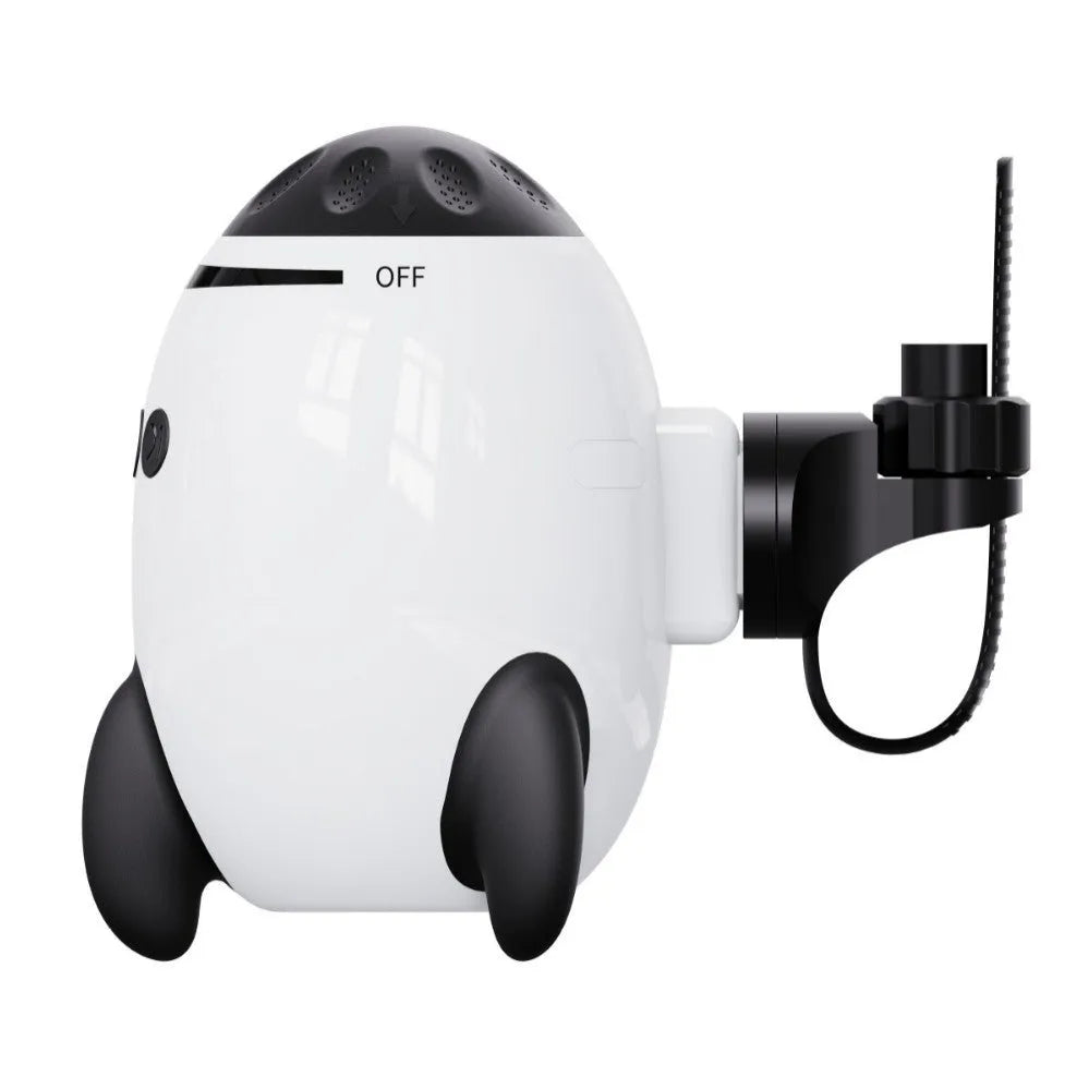 White baby sleep comforter device with automatic shaking function and Bluetooth connectivity