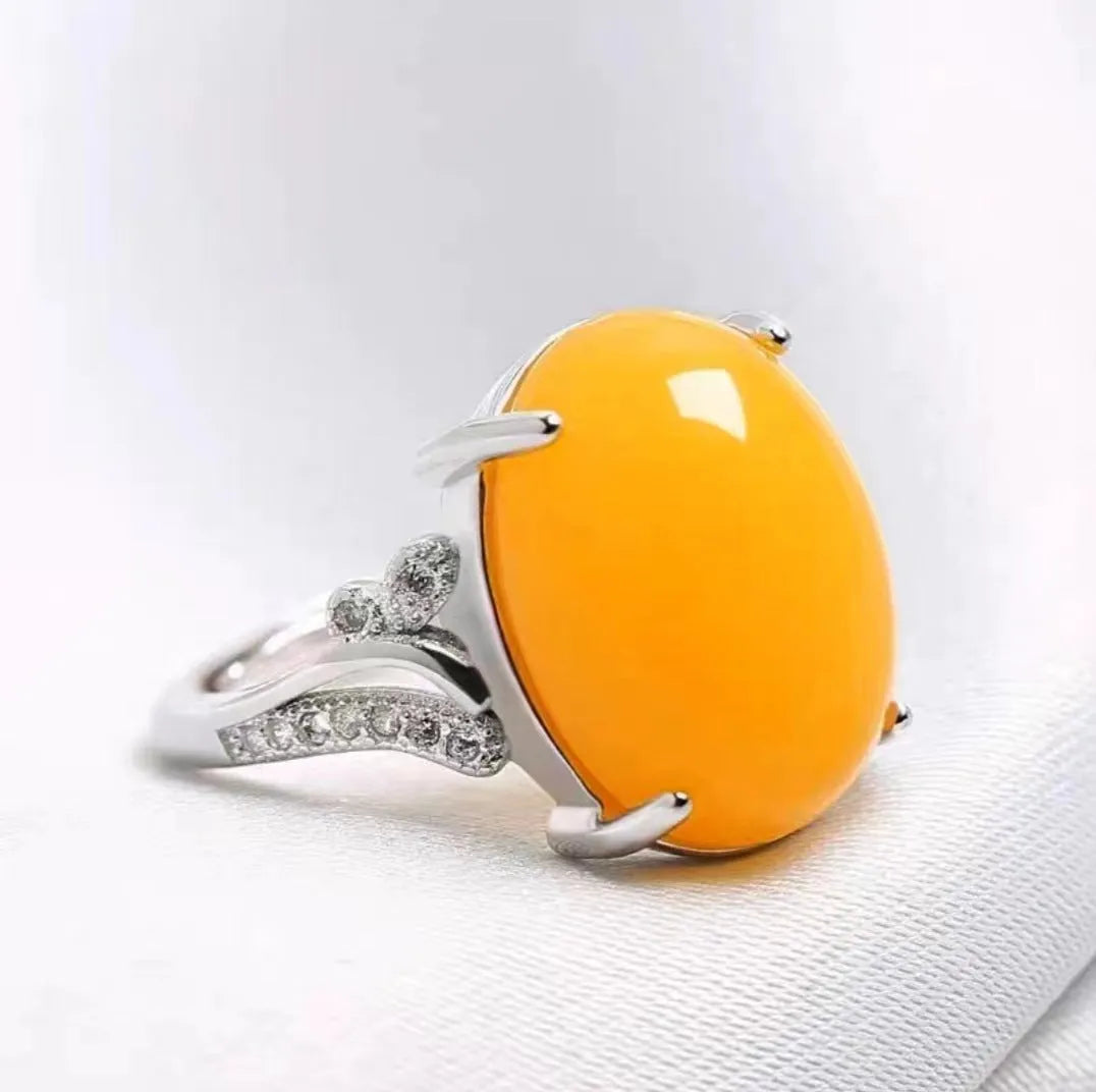 Adjustable alloy geometric sapphire ring women's ethnic style jewellery in black blue green red yellow colours