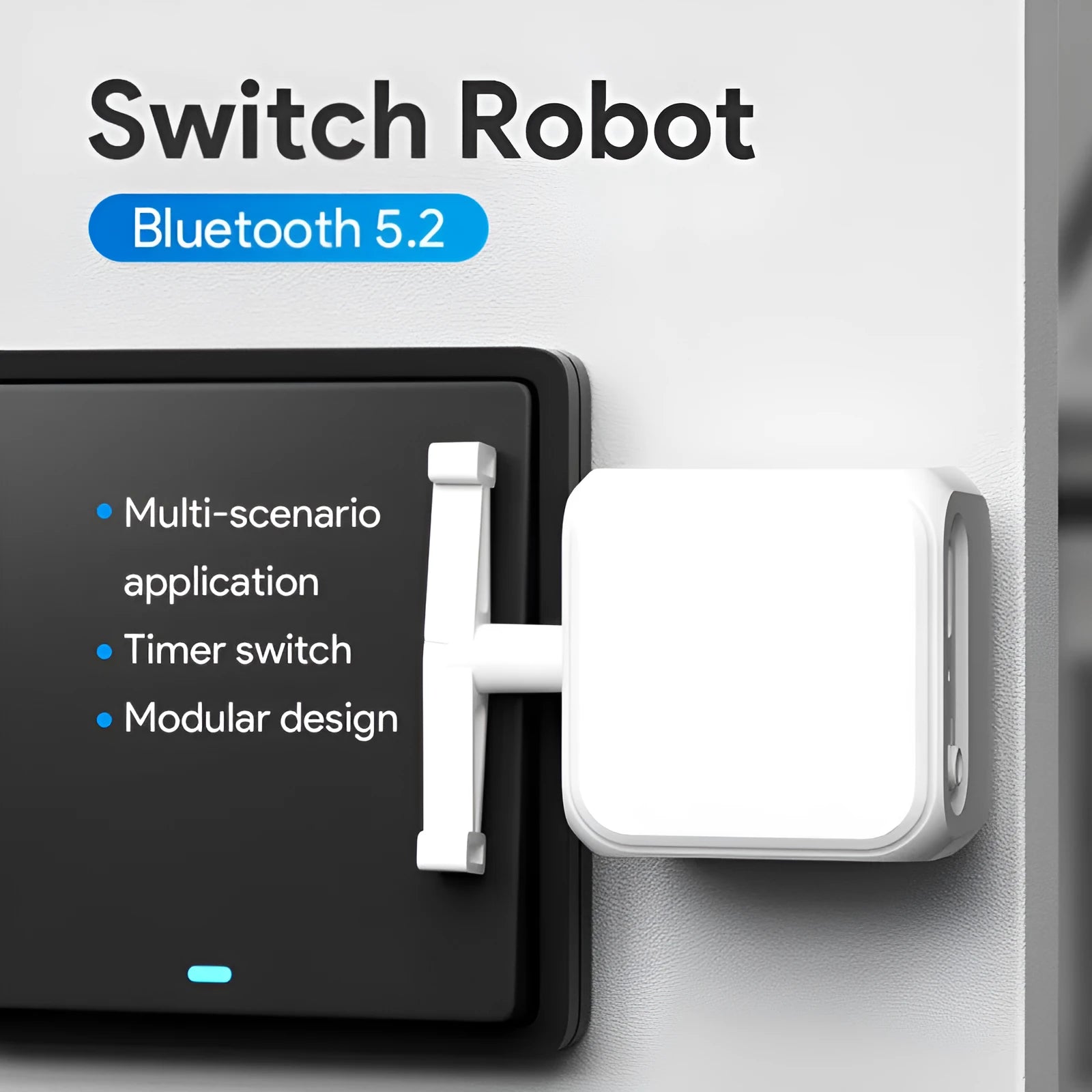 Small white Bluetooth rocker arm finger robot remote control on a surface