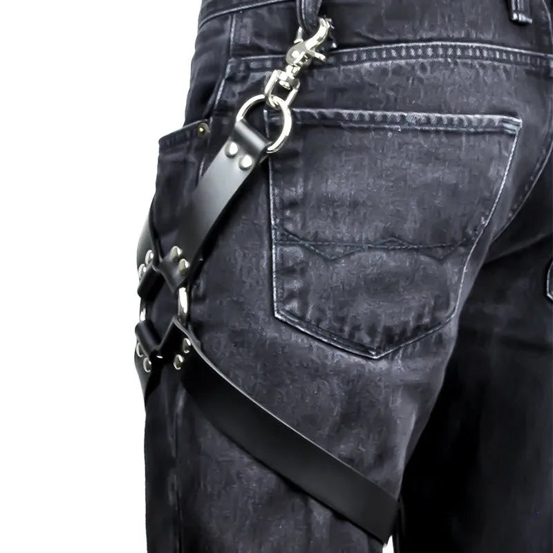 Black PU leather leggings fashion accessory for layering and costumes