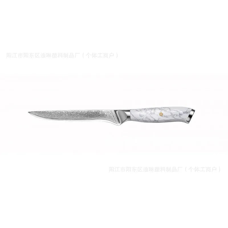 Damascus steel chef's knife with 21cm VG10 blade and 11cm handle measuring 32cm total length