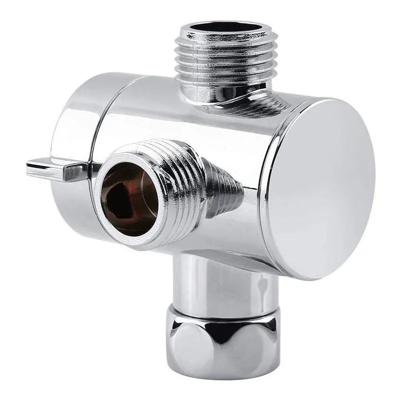 Copper shower water distributor with metal joint connector for US bracket fittings.
