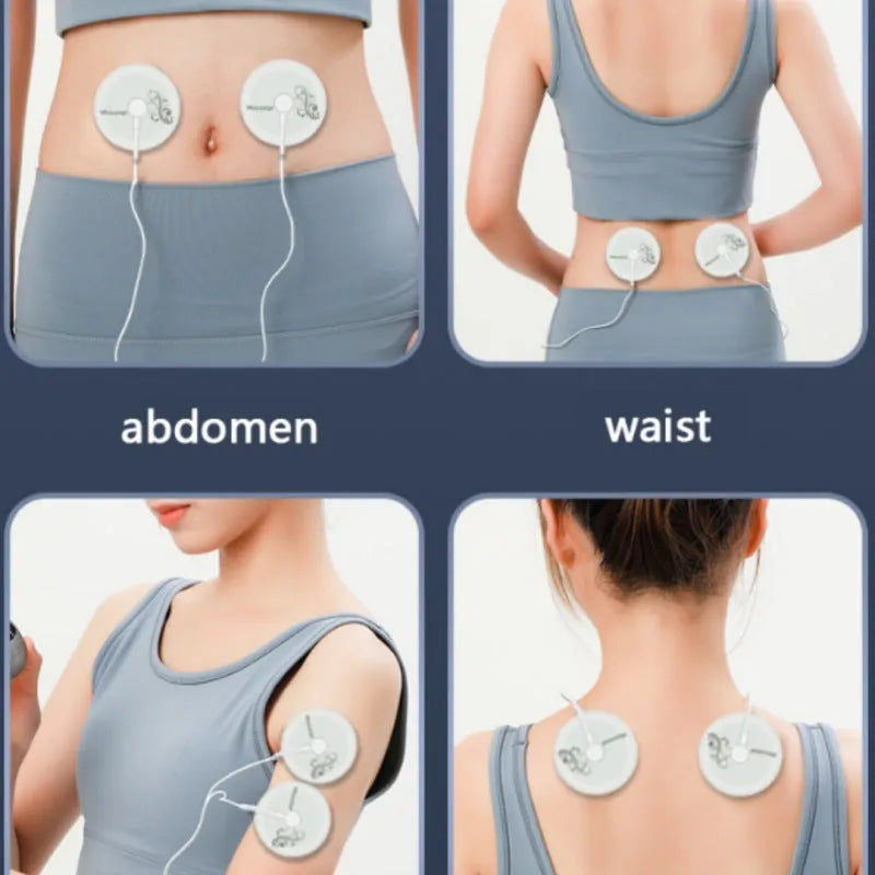White plastic rechargeable pulse meridian physiotherapy apparatus with USB cable and charger