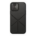 Black solid colour TPU phone case for iPhone 13, 13 Pro, and 13 Pro Max on a table.