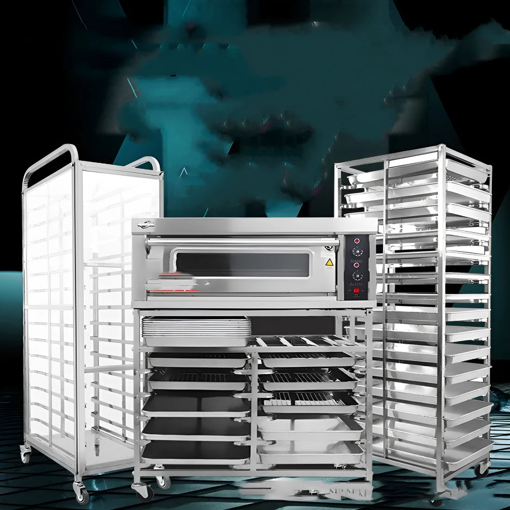 Stainless steel six-layer cake and bread cooling rack with 40x60cm frame
