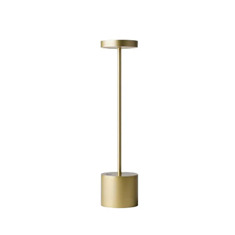 Aluminium LED rechargeable touch lamp in choice of five colours with dimming control