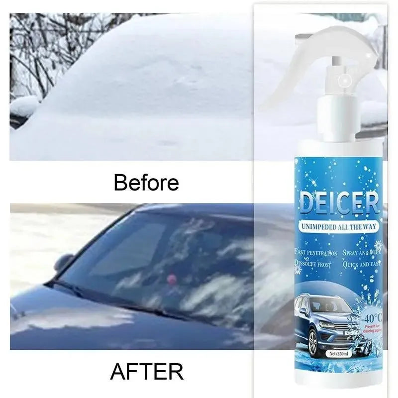 250ml spray bottle of car deicer for melting ice on windscreens