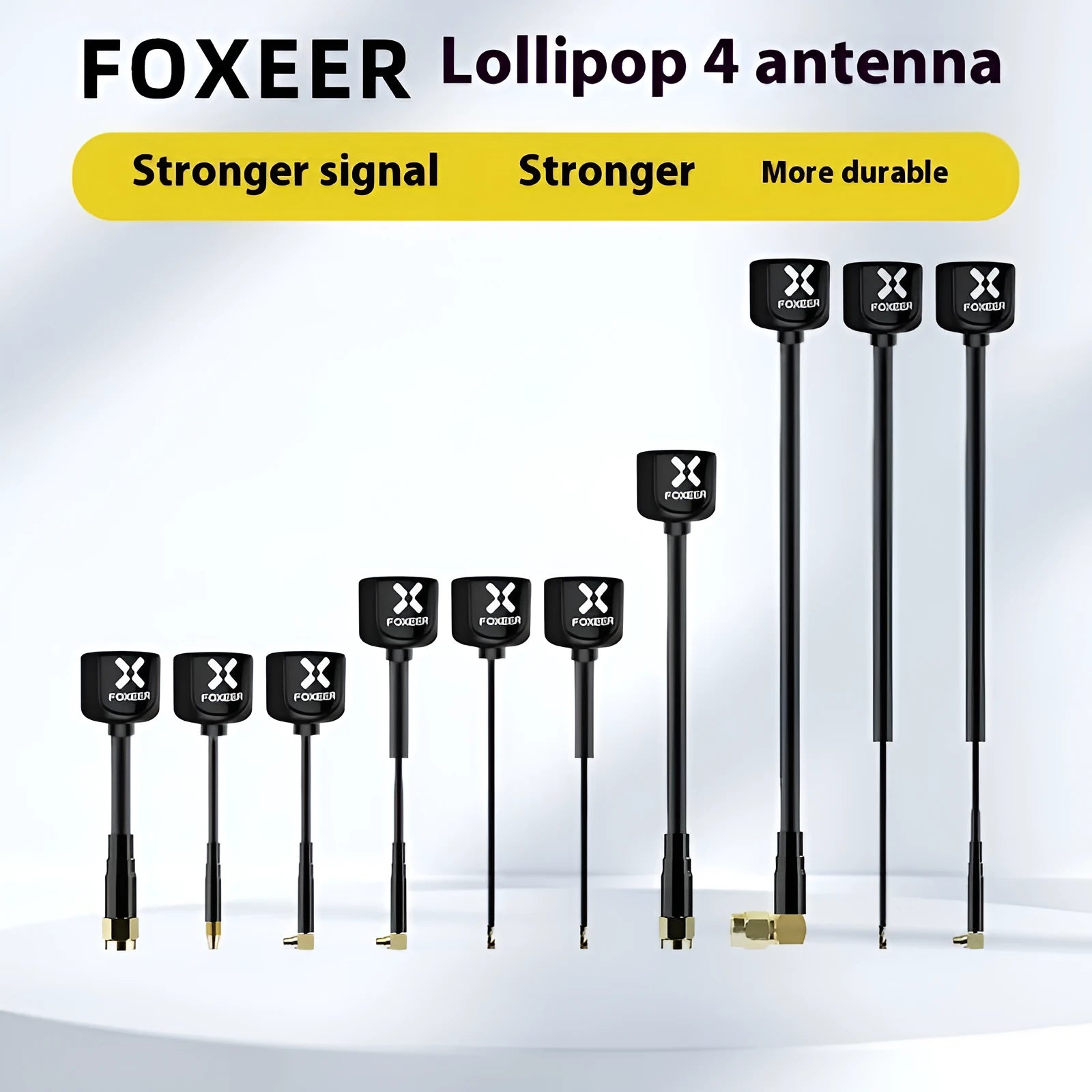 Four Generations Lollipop Antenna UFL 85mm black for FPV drone image transmission