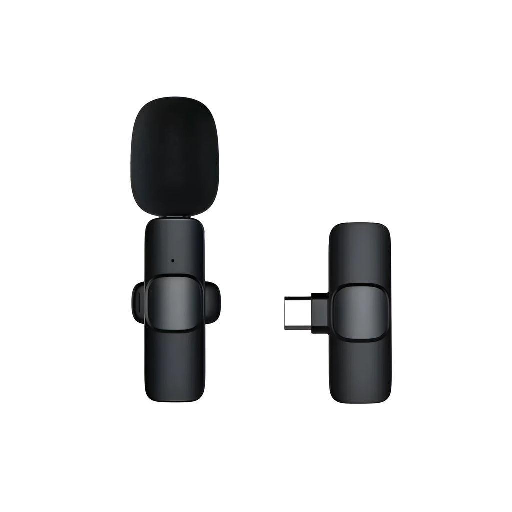 Wireless lavalier noise reduction microphone with 2.4GHz Bluetooth and rechargeable battery