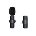 Wireless lavalier noise reduction microphone with 2.4GHz Bluetooth and rechargeable battery