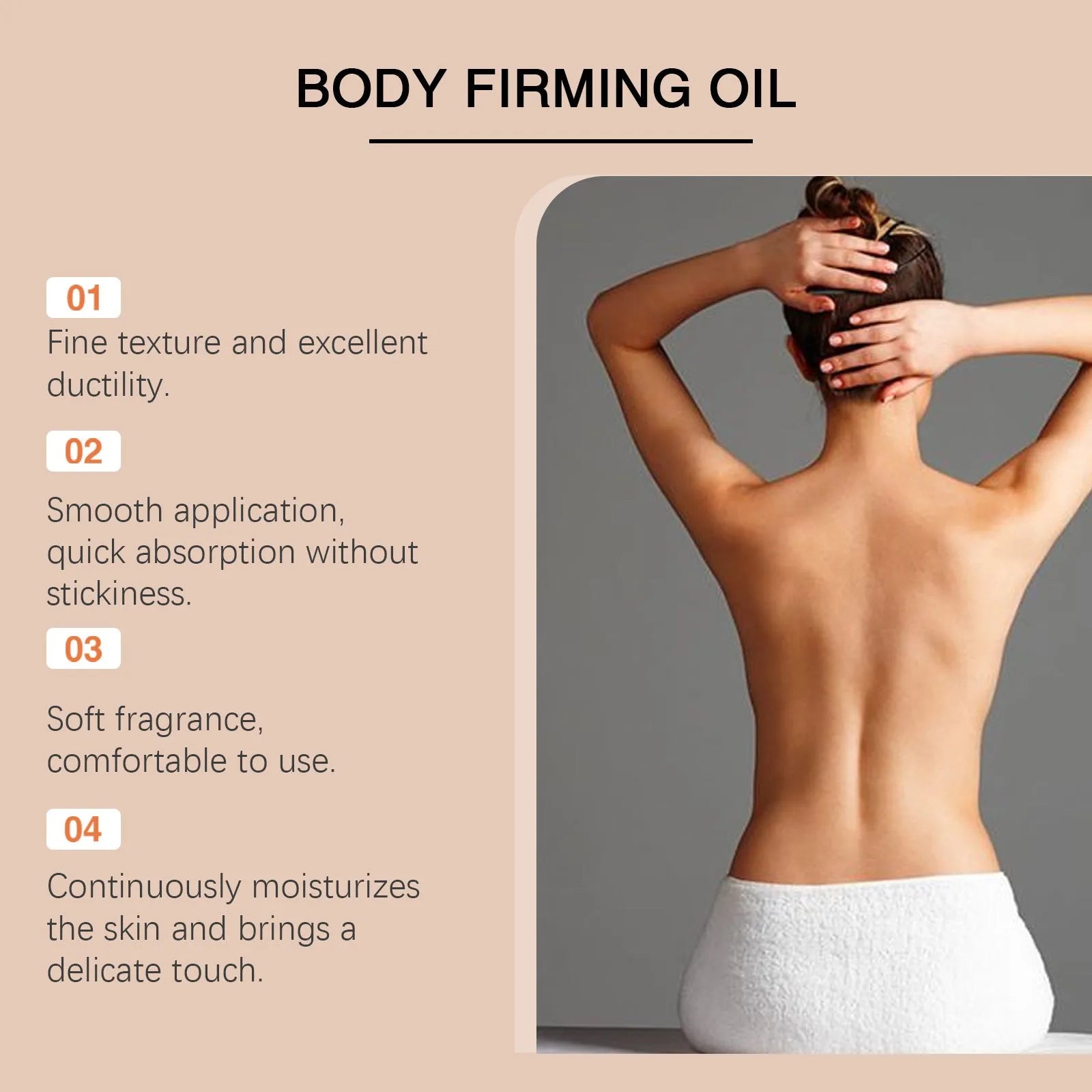 100ml bottle of nourishing and firming body oil with hyaluronic acid and coffee seed oil