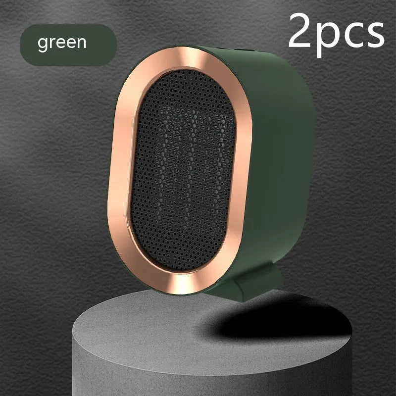 Desktop ceramic heater in choice of colours with mechanical two-speed controls