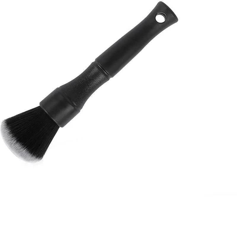 Black car detailing brush with super soft pig hair bristles showing 240mm and 160mm size options