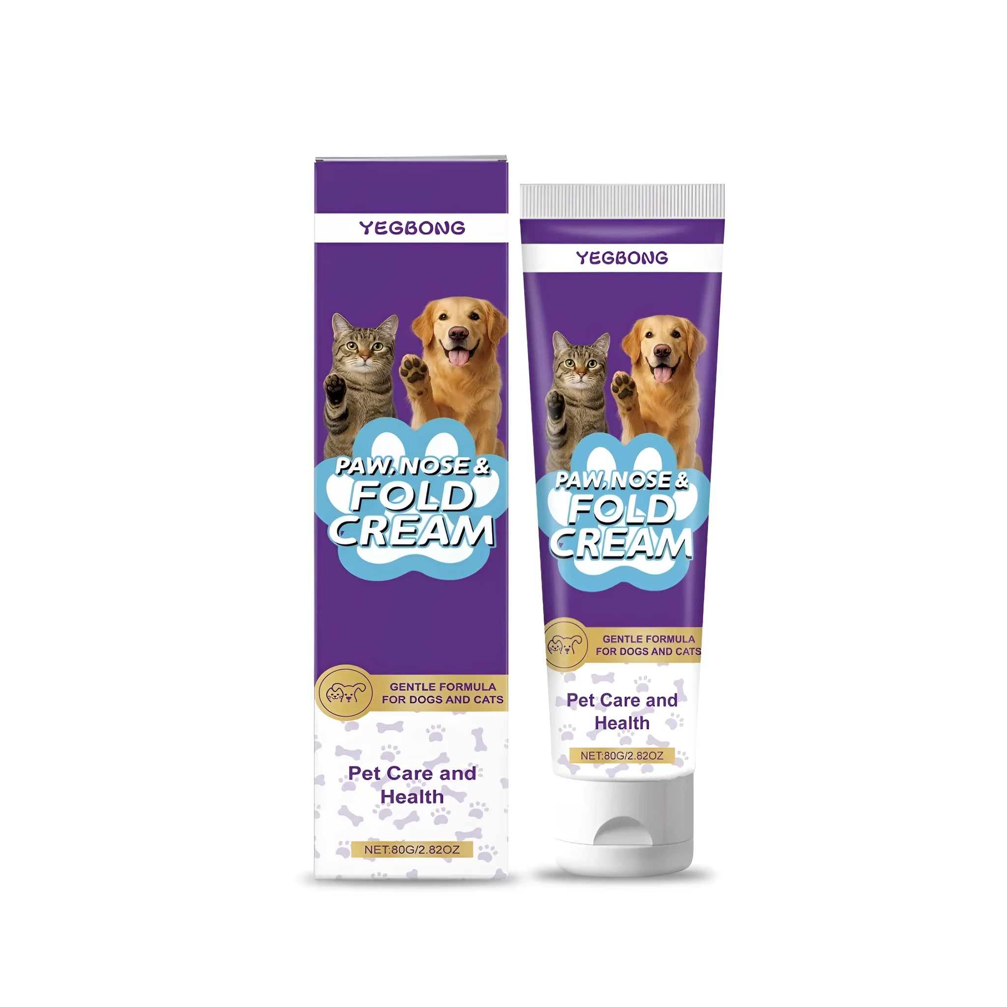 80g pet soothing claw cream with shea butter aloe extract and coconut oil for cat and dog paw care