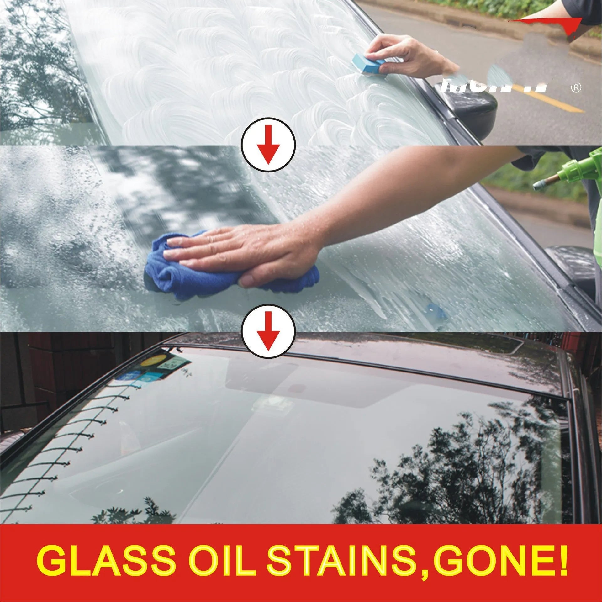 15ml automotive glass anti-fog spray bottle in white packaging with English labelling