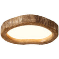 Round wood grain finish ceiling lamp in new Chinese style for bedroom lighting