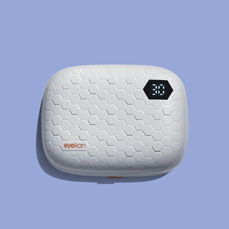 Automatic electric ultrasonic glasses cleaning machine in Pearl White, Blue, or Pink.