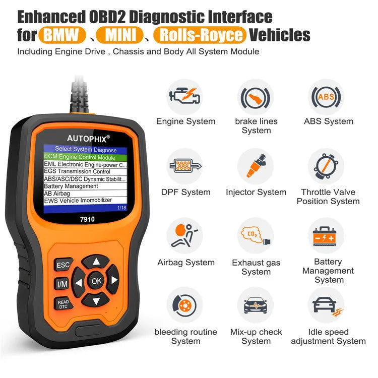 Autophix 7910 BMW full system diagnostic tool and OBD2 scanner unit