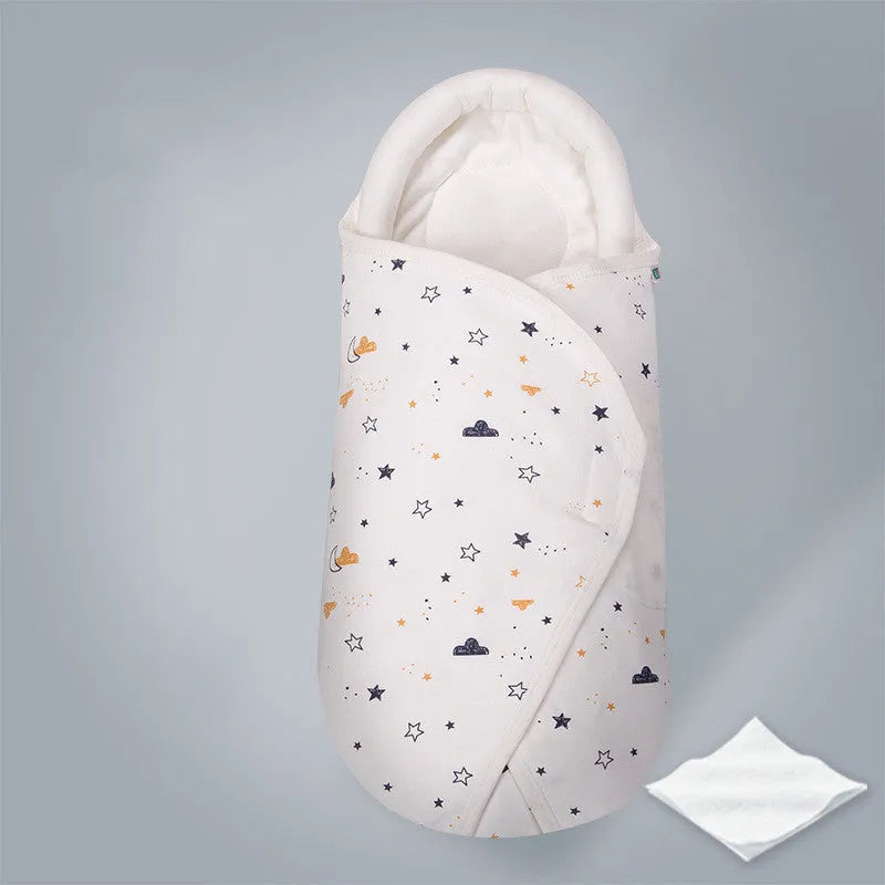 Cotton anti-startle baby swaddle blanket measuring 30 by 60 centimetres