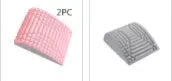 Blue EVA foam back stretcher pillow for lumbar support and acupressure massage.