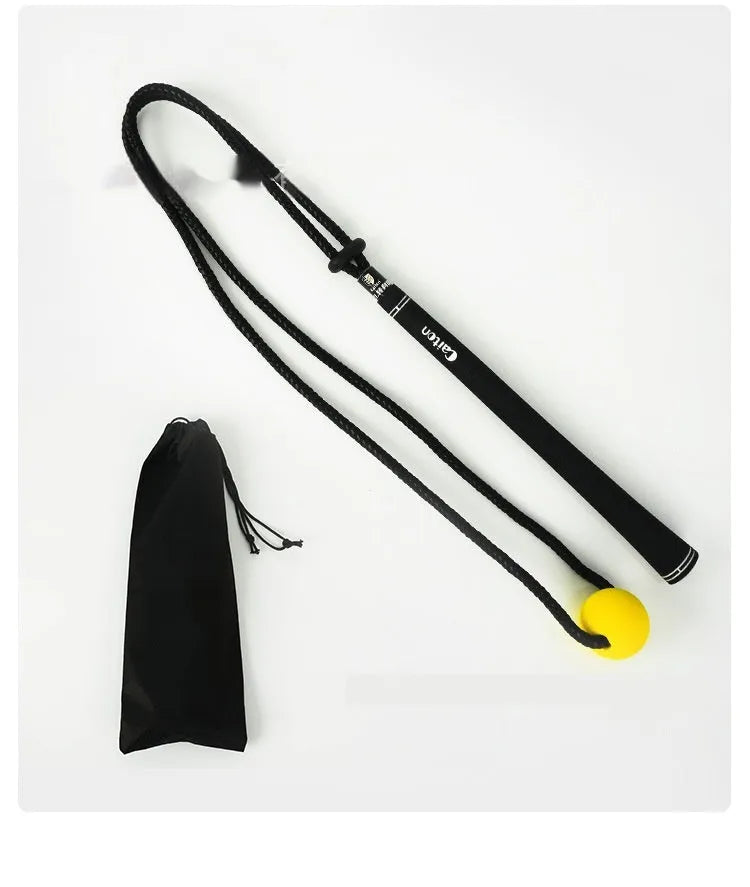 Black silicone elastic golf swing practice rope trainer for action correction